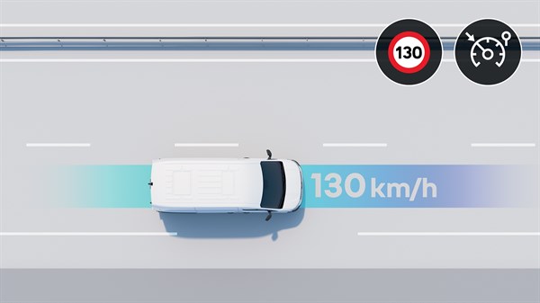 reconnaissance des panneaux de signalisation avec alerte de survitesse - Renault Master