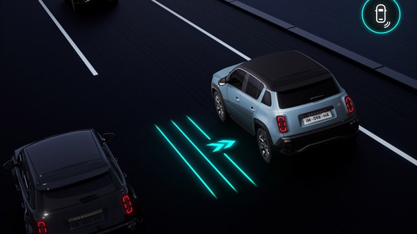 détection avec correction de trajectoire - Renault 4 E-Tech électrique