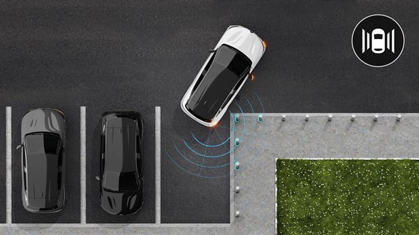Renault Megane E-Tech électrique - aide au parking latérale