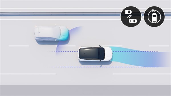 avertisseur d’angle mort et prévention sortie de voie en cas de dépassement - Renault Megane E-Tech électrique