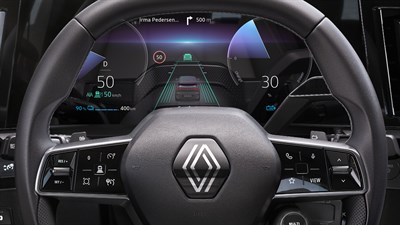 Renault Megane E-Tech électrique - vue réaliste de la circulation