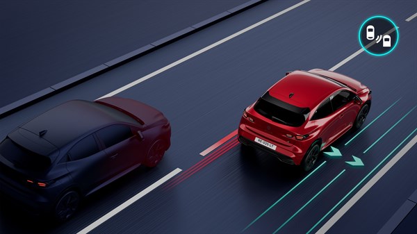 détection arrière avec correction trajectoire d’urgence - Renault Clio