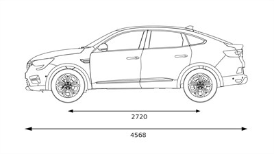 Renault Arkana - dimensions profil