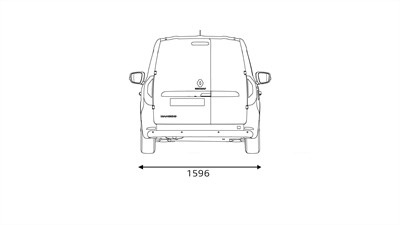 Nouveau Renault Kangoo Van E-Tech 100% electric - dimensions arrière